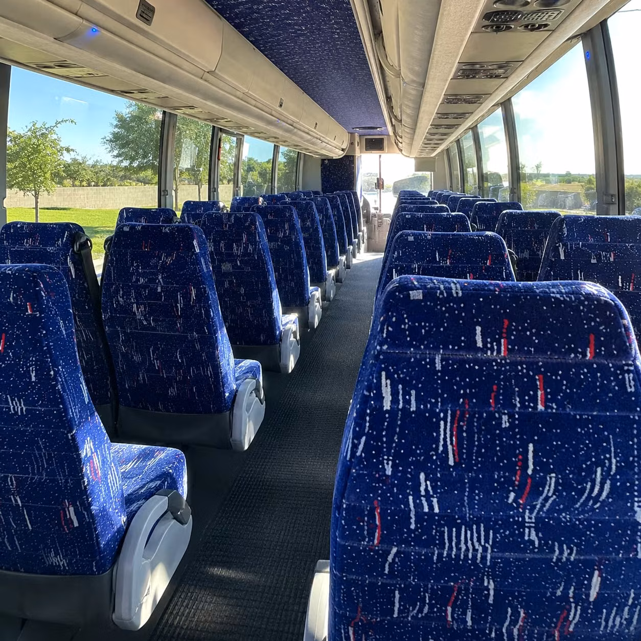 56 passenger charter bus interior