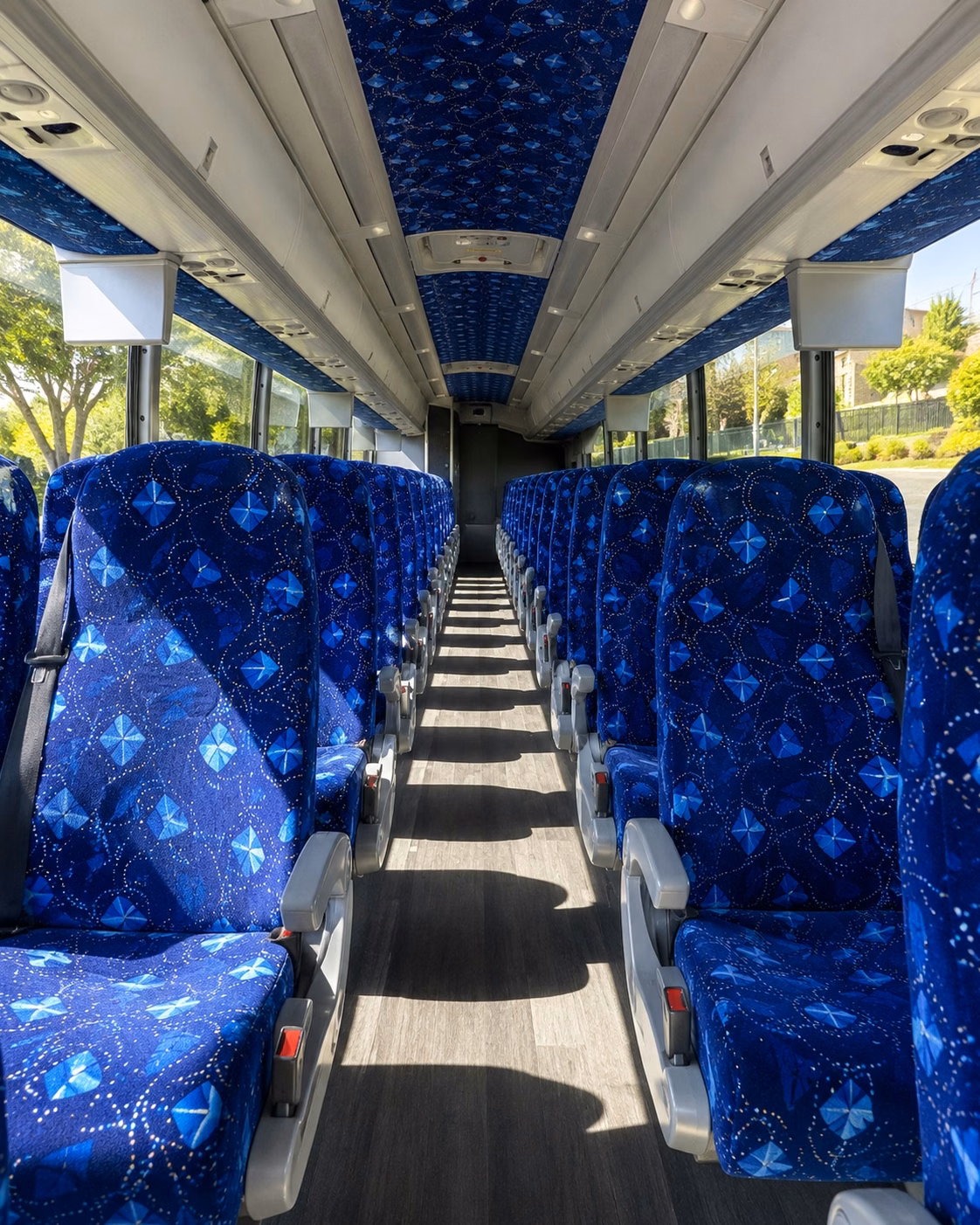 huntington beach charter bus interior